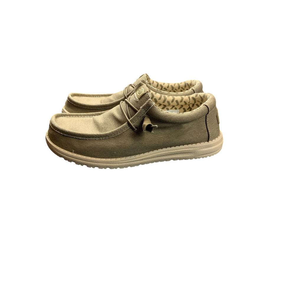 Hey Dude Wally Stretch Tobacco Canvas Slip On Loafers Men’s Size 8 Lightweight - Picture 3 of 7